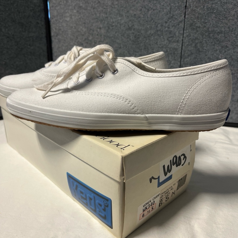 1990’s Keds Champion Classic White Canvas Oxford Sneakers 6.5 N